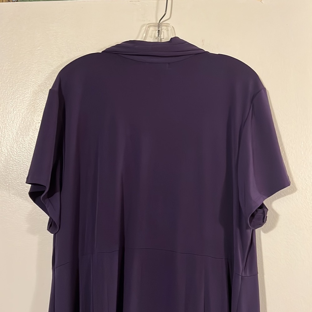 Alfani deep plum flutter sleeve dress. Flowy!! - Picture 8 of 9
